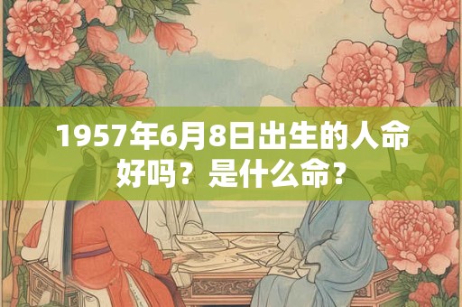 1957年6月8日出生的人命好吗？是什么命？