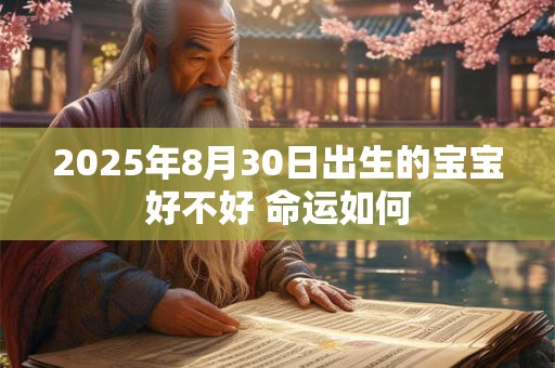 2025年8月30日出生的宝宝好不好 命运如何