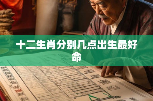 十二生肖分别几点出生最好命