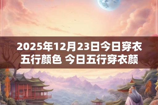 2025年12月23日今日穿衣五行颜色 今日五行穿衣颜色搭配