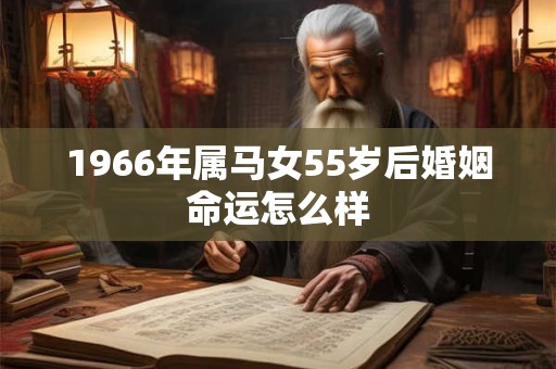 1966年属马女55岁后婚姻命运怎么样