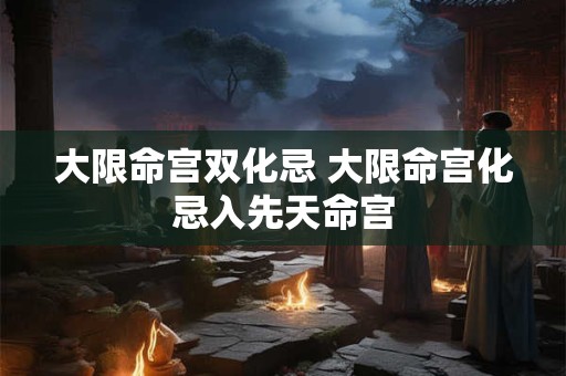 大限命宫双化忌 大限命宫化忌入先天命宫
