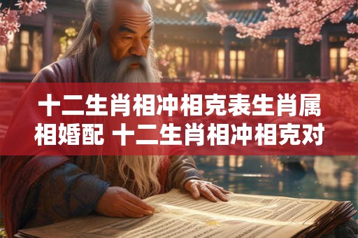 十二生肖相冲相克表生肖属相婚配 十二生肖相冲相克对婚姻有影响吗