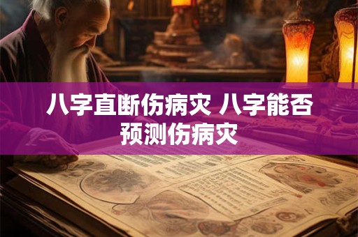 八字直断伤病灾 八字能否预测伤病灾
