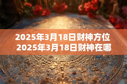 2025年3月18日财神方位 2025年3月18日财神在哪