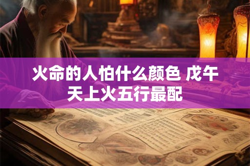 火命的人怕什么颜色 戊午天上火五行最配