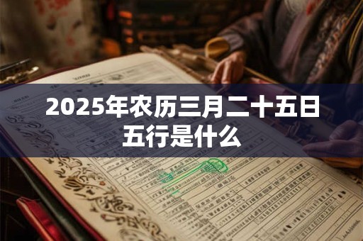 2025年农历三月二十五日五行是什么