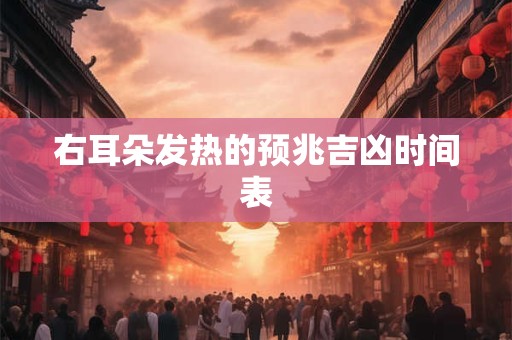 右耳朵发热的预兆吉凶时间表