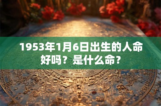 1953年1月6日出生的人命好吗？是什么命？