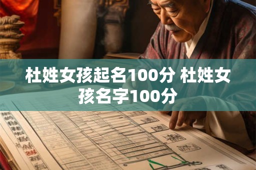 杜姓女孩起名100分 杜姓女孩名字100分