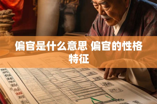 偏官是什么意思 偏官的性格特征