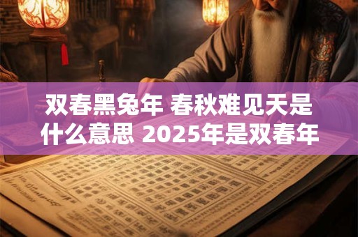 双春黑兔年 春秋难见天是什么意思 2025年是双春年吗