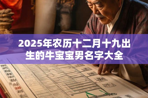 2025年农历十二月十九出生的牛宝宝男名字大全 2025年农历十二月十九出生的牛宝宝男名字大全
