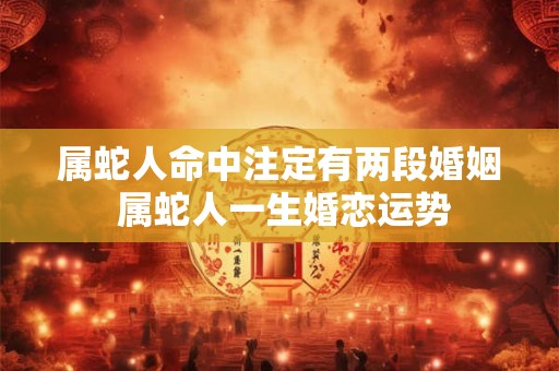 属蛇人命中注定有两段婚姻 属蛇人一生婚恋运势