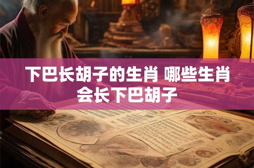 下巴长胡子的生肖 哪些生肖会长下巴胡子