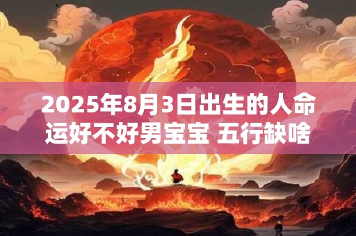 2025年8月3日出生的人命运好不好男宝宝 五行缺啥