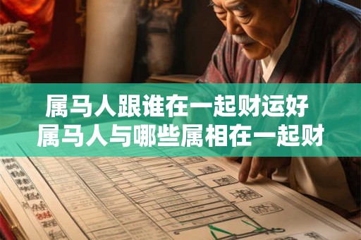 属马人跟谁在一起财运好 属马人与哪些属相在一起财运上最佳