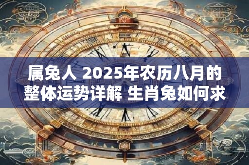 属兔人 2025年农历八月的整体运势详解 生肖兔如何求财运