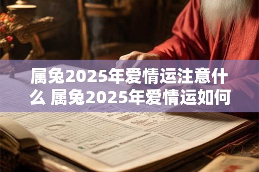 属兔2025年爱情运注意什么 属兔2025年爱情运如何