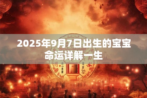 2025年9月7日出生的宝宝命运详解一生 2025年9月7日出生的宝宝命运详解一生