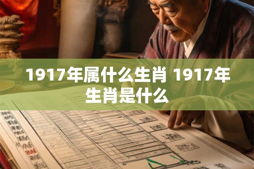 1917年属什么生肖 1917年生肖是什么