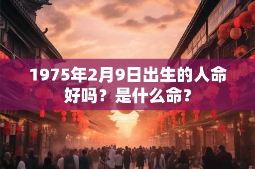 1975年2月9日出生的人命好吗？是什么命？