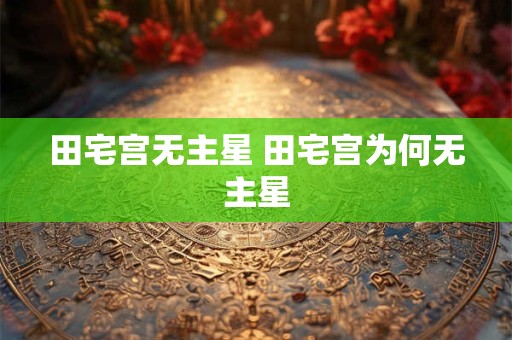 田宅宫无主星 田宅宫为何无主星