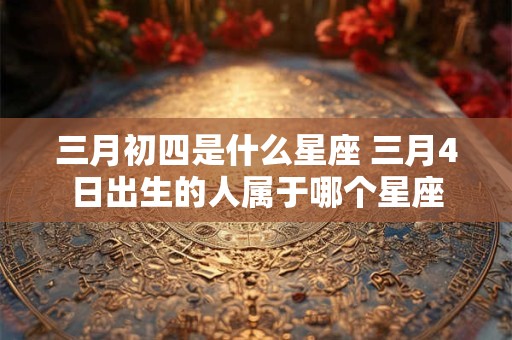 三月初四是什么星座 三月4日出生的人属于哪个星座