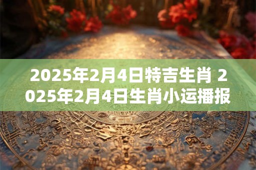 2026年2月4日特吉生肖 2026年2月4日生肖小运播报