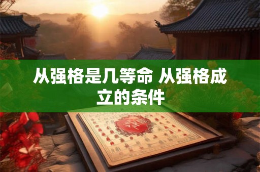 从强格是几等命 从强格成立的条件