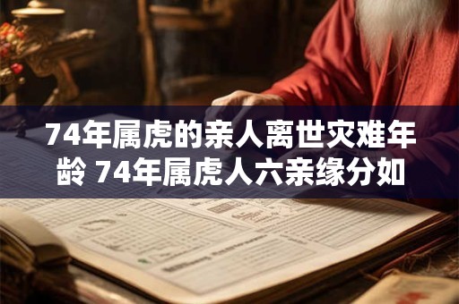 74年属虎的亲人离世灾难年龄 74年属虎人六亲缘分如何