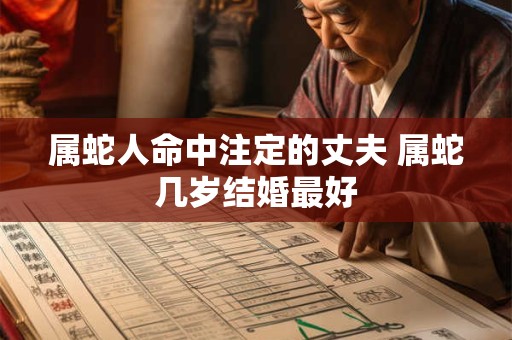 属蛇人命中注定的丈夫 属蛇几岁结婚最好