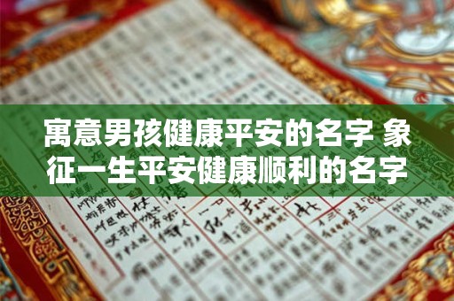 寓意男孩健康平安的名字 象征一生平安健康顺利的名字 寓意男孩健康平安的名字 象征一生平安健康顺利的名字