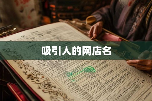 吸引人的网店名