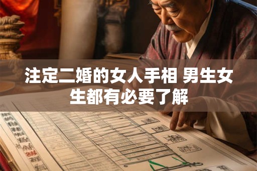注定二婚的女人手相 男生女生都有必要了解