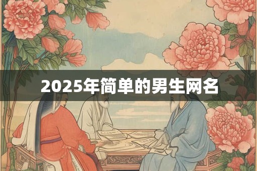 2025年简单的男生网名