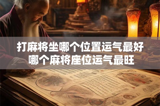 打麻将坐哪个位置运气最好 哪个麻将座位运气最旺