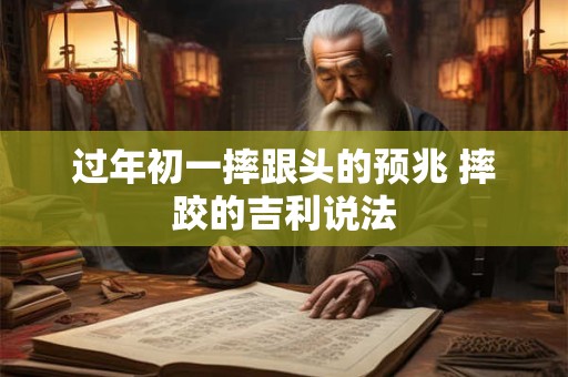 过年初一摔跟头的预兆 摔跤的吉利说法