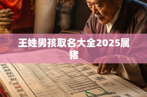 王姓男孩取名大全2025属猪