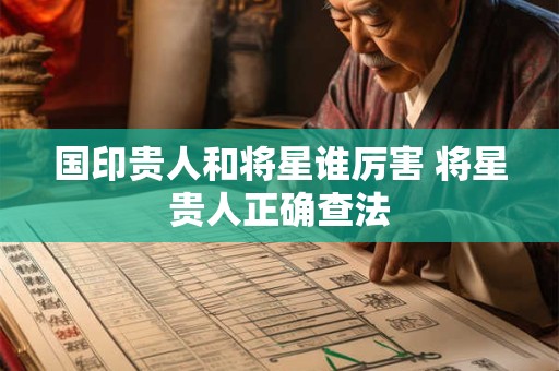 国印贵人和将星谁厉害 将星贵人正确查法 国印贵人和将星谁厉害 将星贵人正确查法