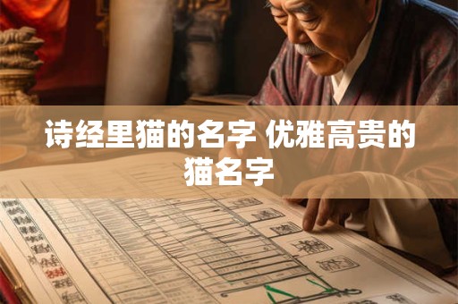 诗经里猫的名字 优雅高贵的猫名字