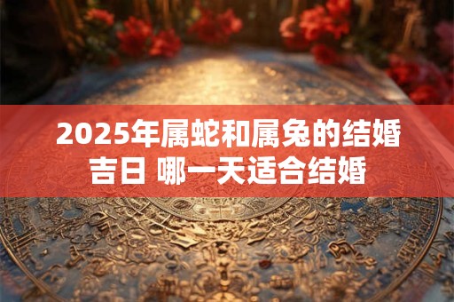 2025年属蛇和属兔的结婚吉日 哪一天适合结婚