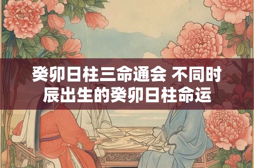 癸卯日柱三命通会 不同时辰出生的癸卯日柱命运