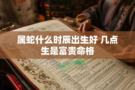 属蛇什么时辰出生好 几点生是富贵命格