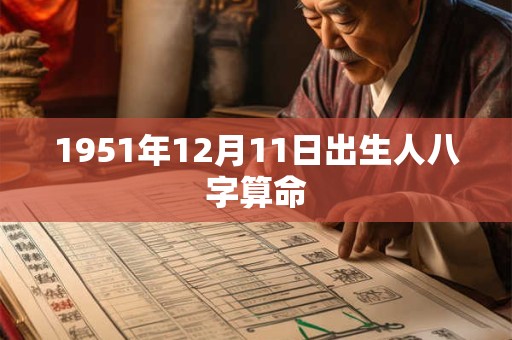 1951年12月11日出生人八字算命