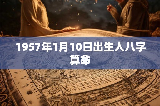 1957年1月10日出生人八字算命