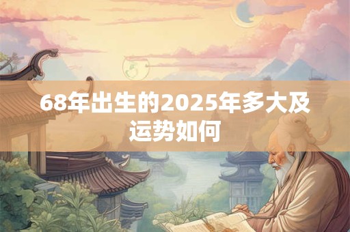 68年出生的2025年多大及运势如何