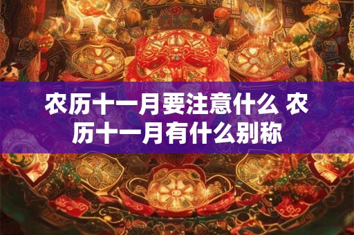 农历十一月要注意什么 农历十一月有什么别称