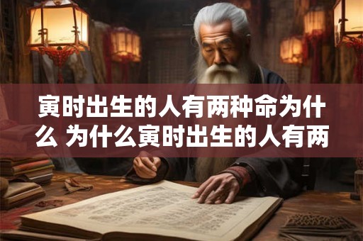 寅时出生的人有两种命为什么 为什么寅时出生的人有两种命