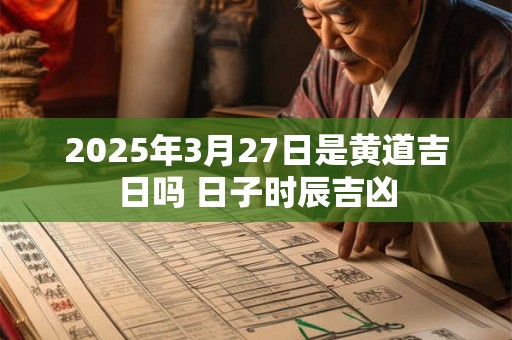 2025年3月27日是黄道吉日吗 日子时辰吉凶